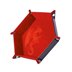 Piste de dés : 19cm - Dragon Rouge - Cuir et velours