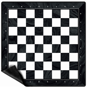 Échecs : Tapis néoprène Noir & Blanc