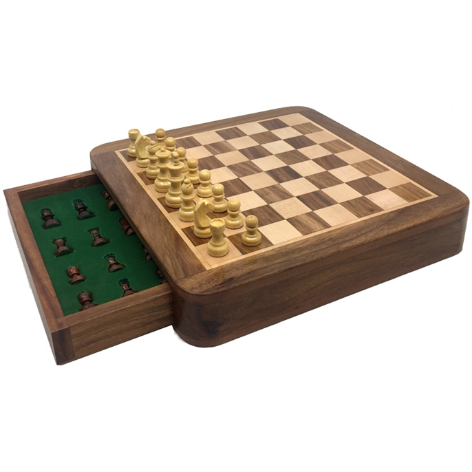 Échiquier avec tiroir - 25cm