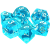 Set de dés : Gemmes Azur - Transparent