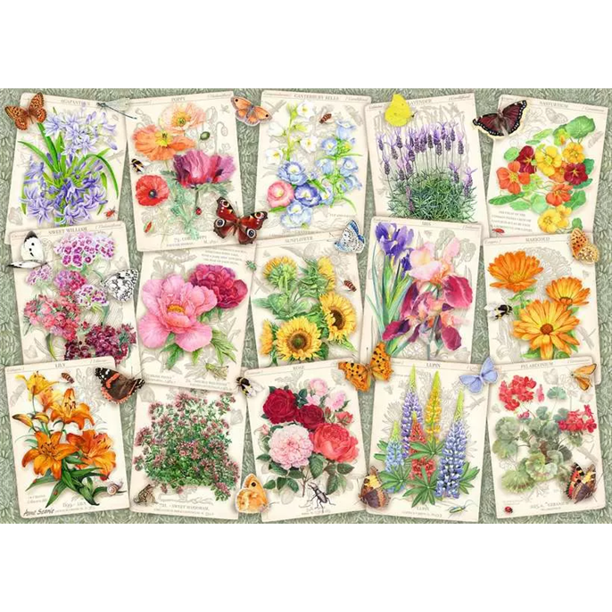 Puzzle : 1000 pièces - Affiches de fleurs de jardin