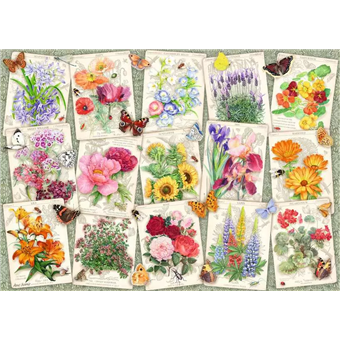 Puzzle : 1000 pièces - Affiches de fleurs de jardin