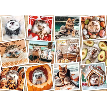 Puzzle : 1500 pièces - Les aventures du hérisson