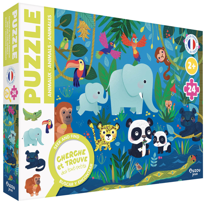 Puzzle : 24 pîèces - Cherche et Trouve - Les Animaux