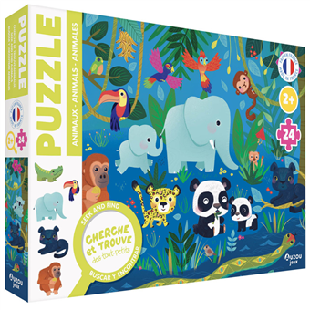 Puzzle : 24 pîèces - Cherche et Trouve - Les Animaux