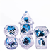 Set de dés : Crâne bleu