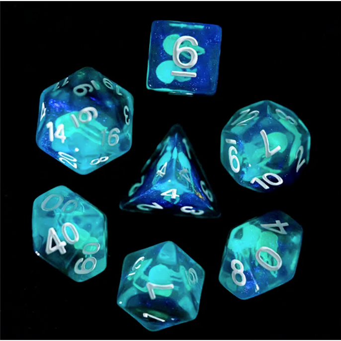 Set de dés : Méduse phosphorescente