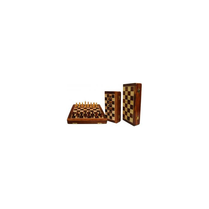 Echecs : Coffret Magnétique en Bois de 30cm
