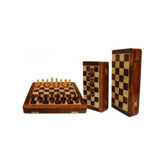 Echecs : Coffret Magnétique en Bois de 30cm